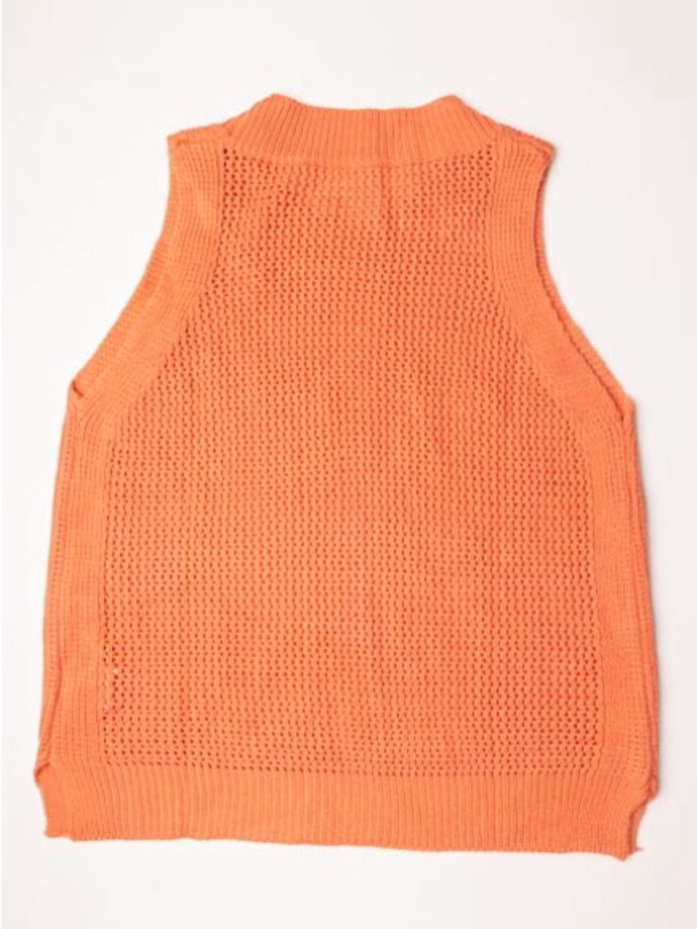 SHEIN Orange Crochet Knit Tank Top